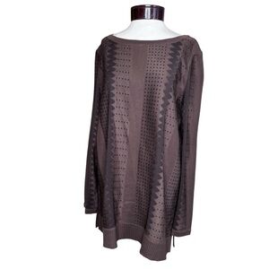 Mistook Brown Pullover Tunic Top Lightweight size Large